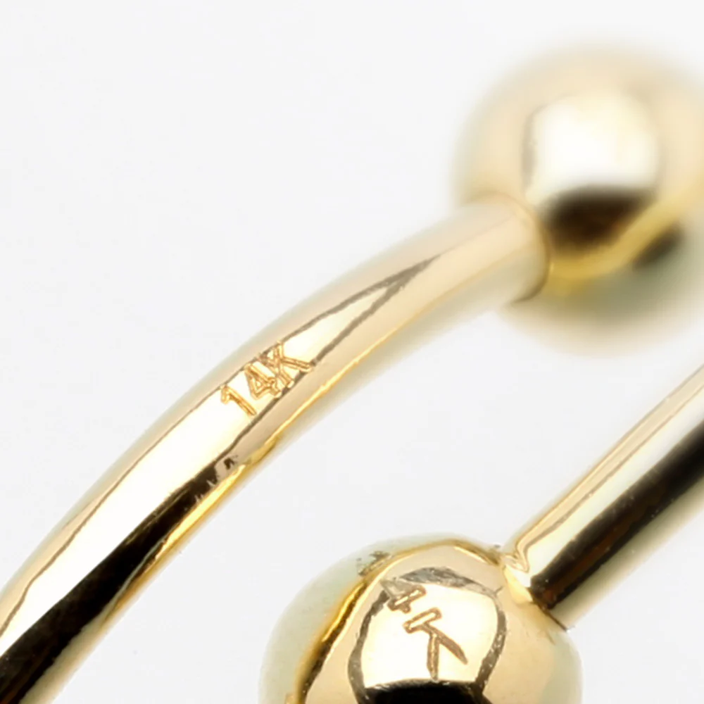 14 Karat Gold Star Plate Top Bio-Flex Labret - Image 4