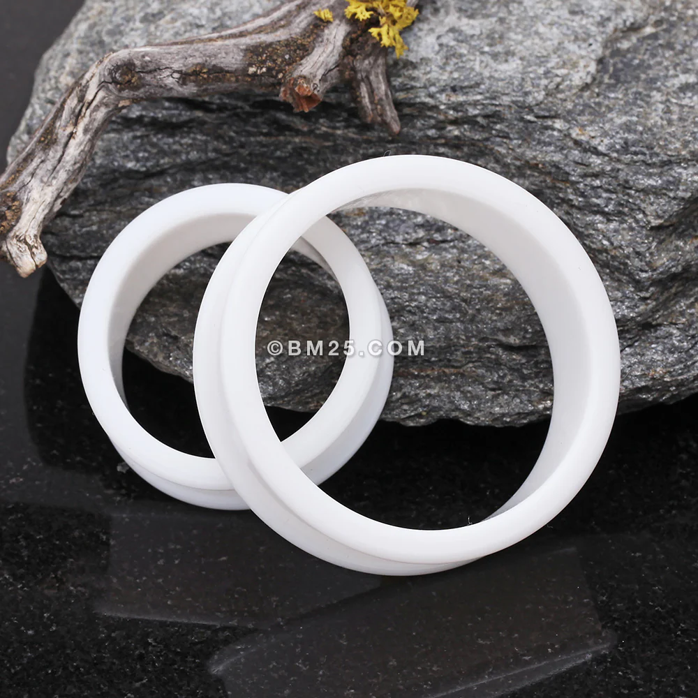 A Pair of Flexible Silicone Double Flared Ear Gauge Tunnel Plug - Image 7