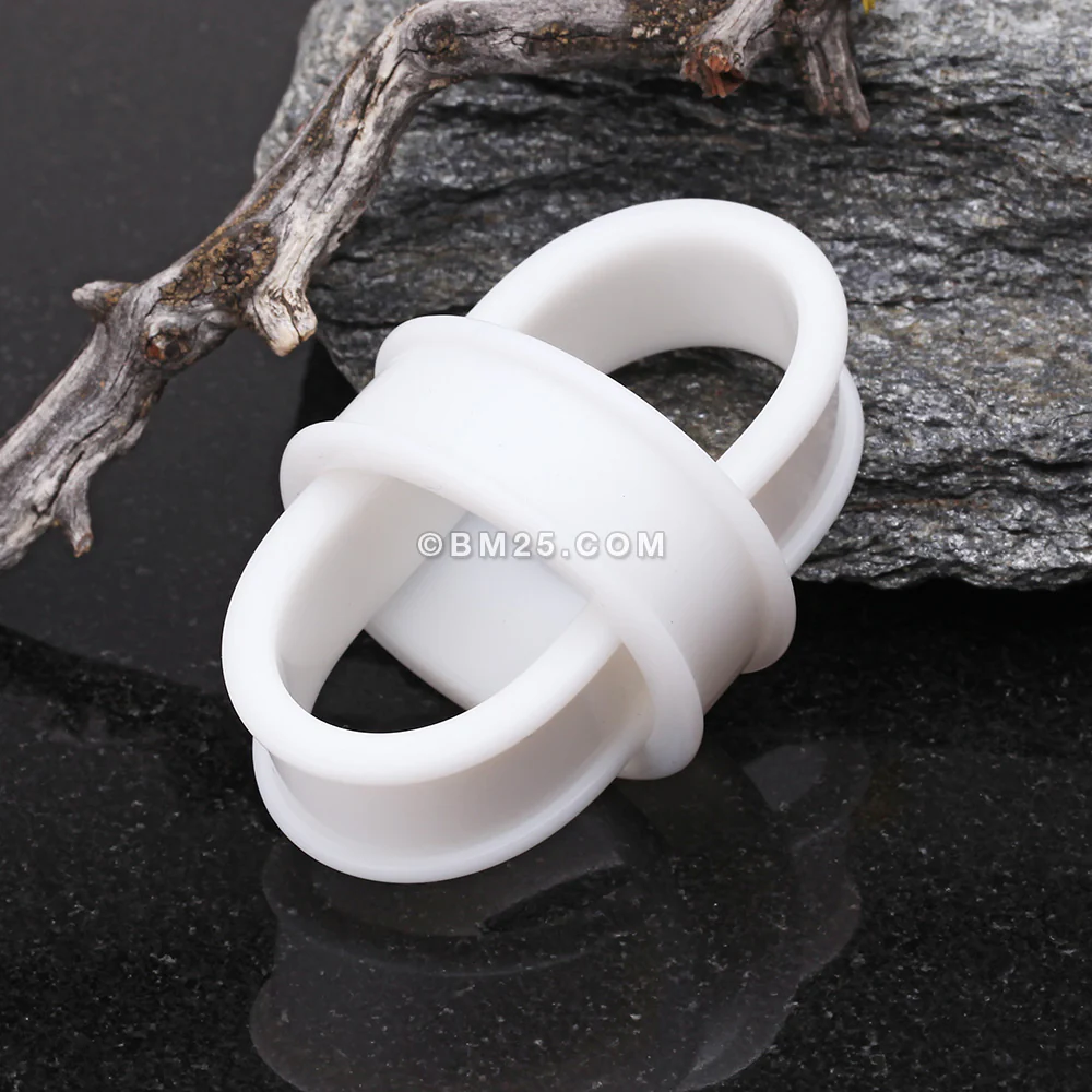 A Pair of Flexible Silicone Double Flared Ear Gauge Tunnel Plug - Image 8