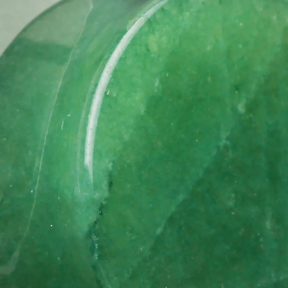 A Pair of Jade Aventurine Stone Double Flared Ear Gauge Plug - Image 3