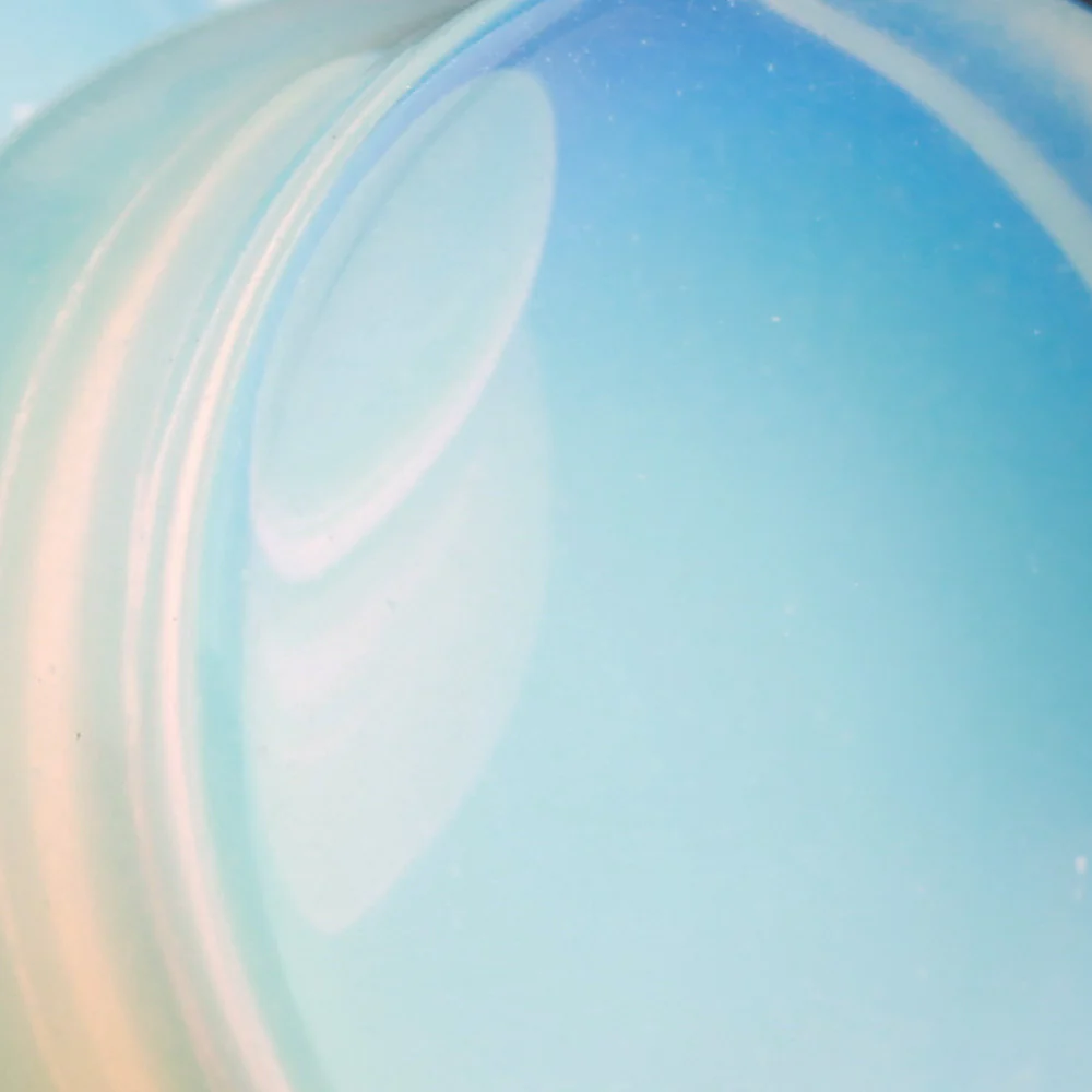 A Pair of Opalite Stone Double Flared Ear Gauge Plug - Image 3