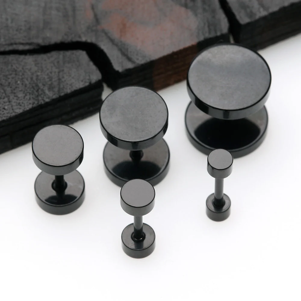 Blackline Steel Plate Cartilage Tragus Earring* - Image 3