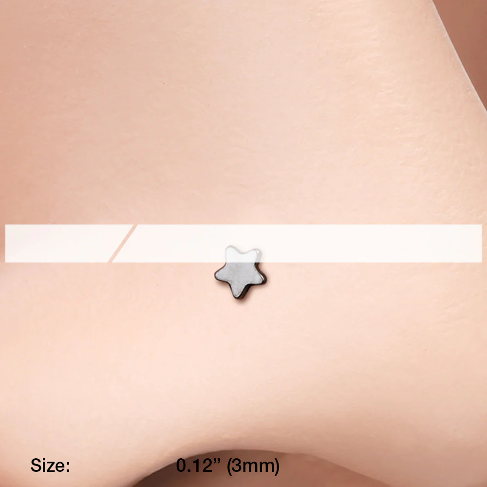 Colorline Steel Star Nose Stud Ring - Image 3