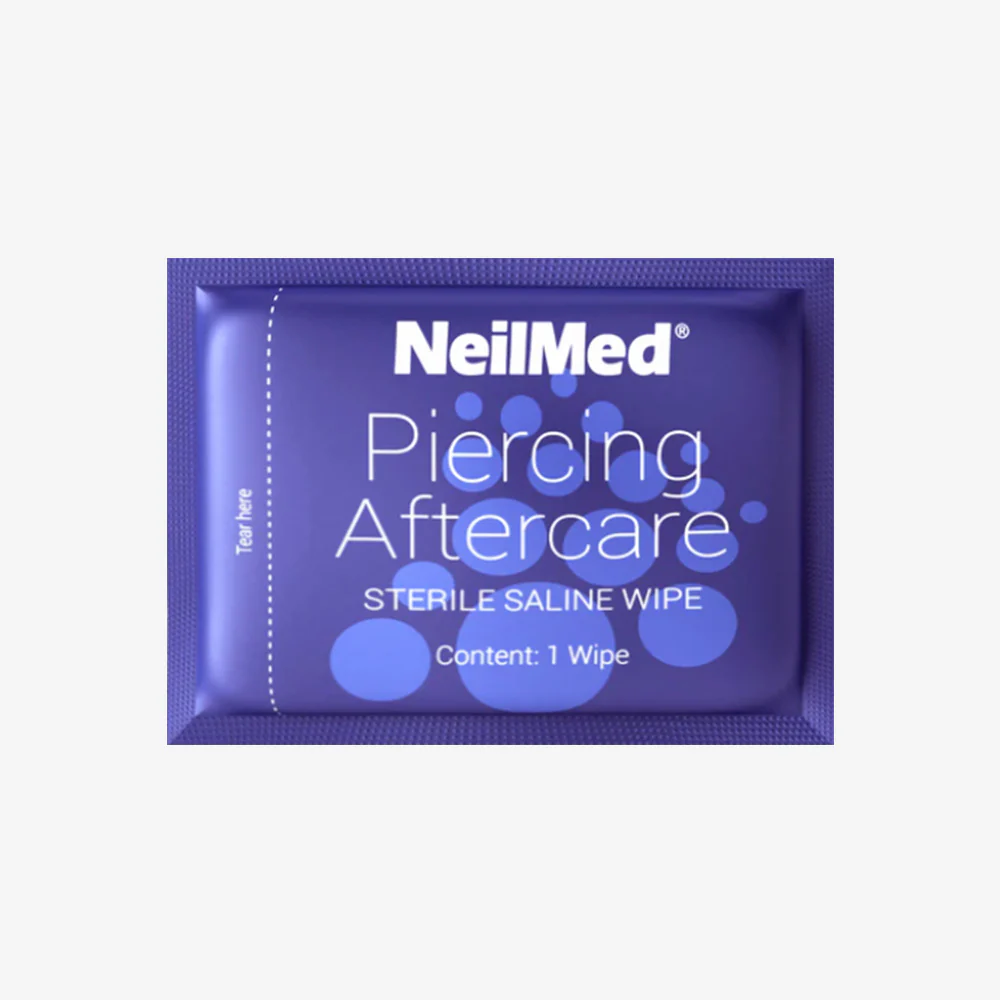 NeilMed Piercing Aftercare Saline Wipes (Pack of 24) - Image 3